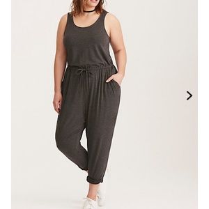 Dark Grey (Charcoal) Jersey Jumpsuit